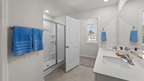 Bathroom with quartz counters