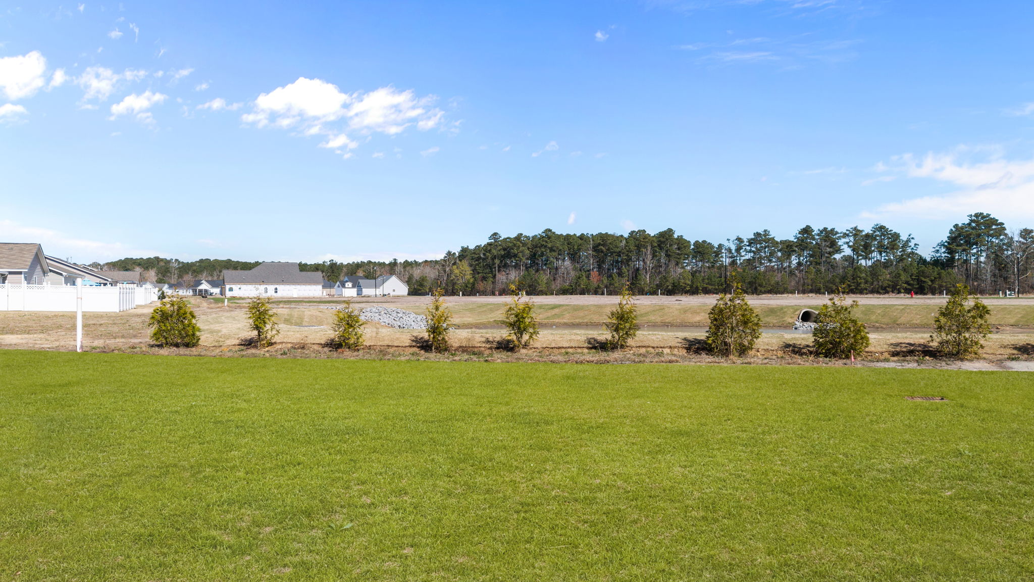 View of back yard of the home