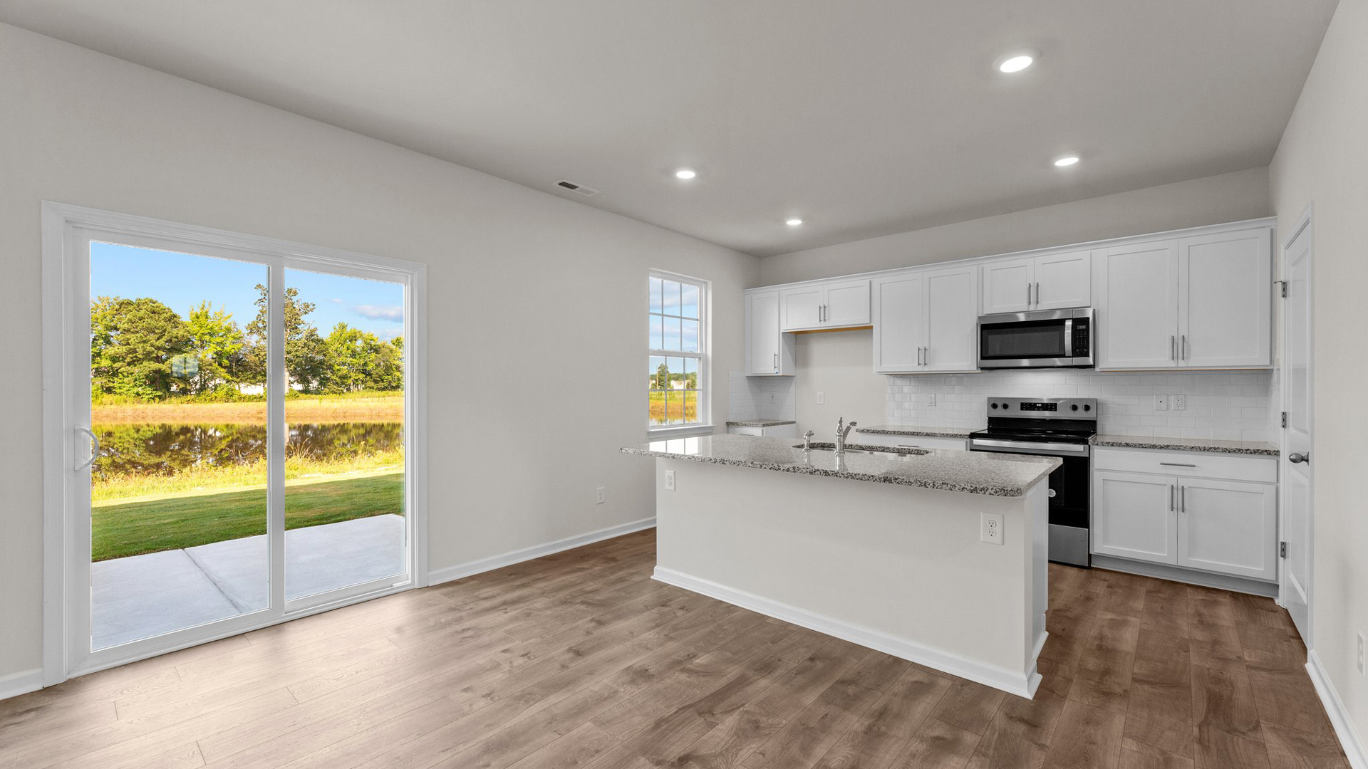 Kitchen with granite counters
