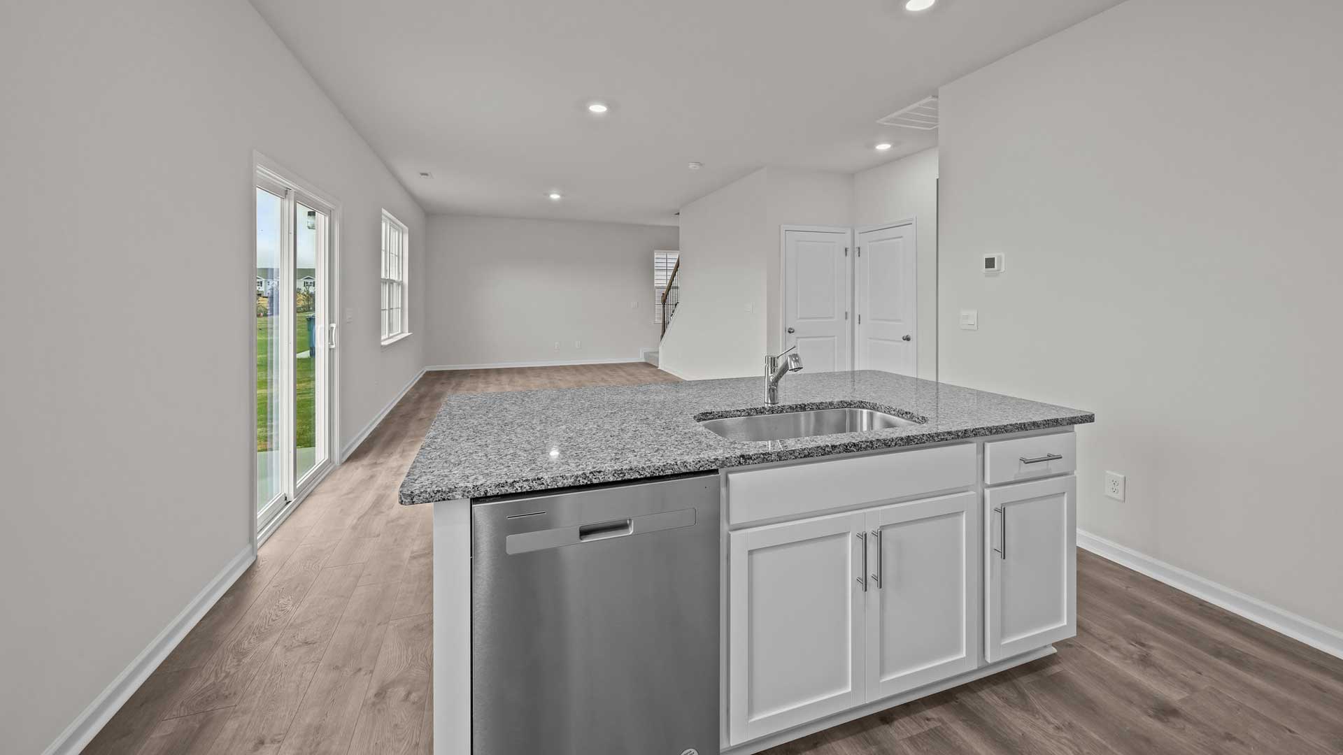 Living area with revwood flooring