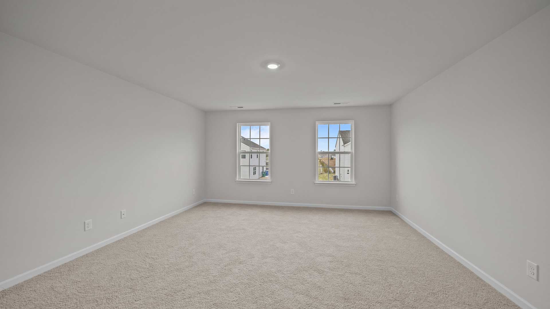 Bedroom with carpet