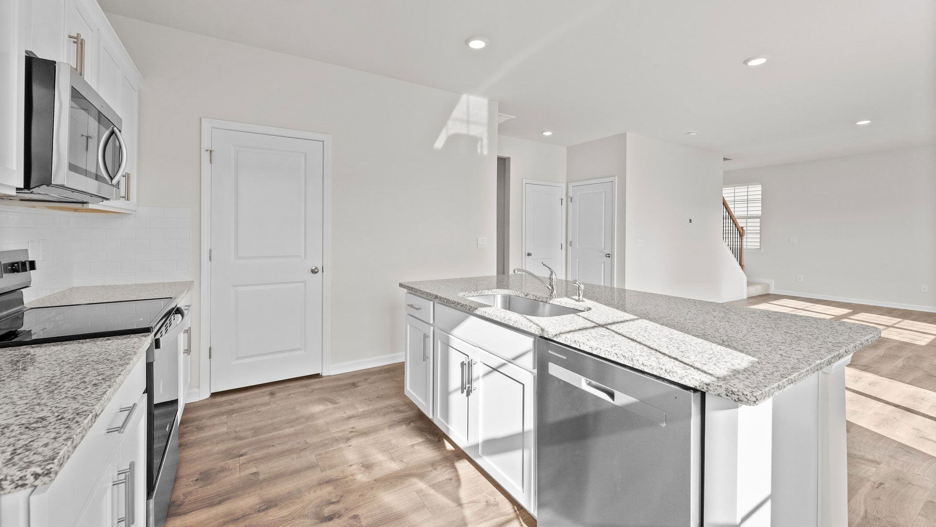 kitchen with island and stainless steel appliances