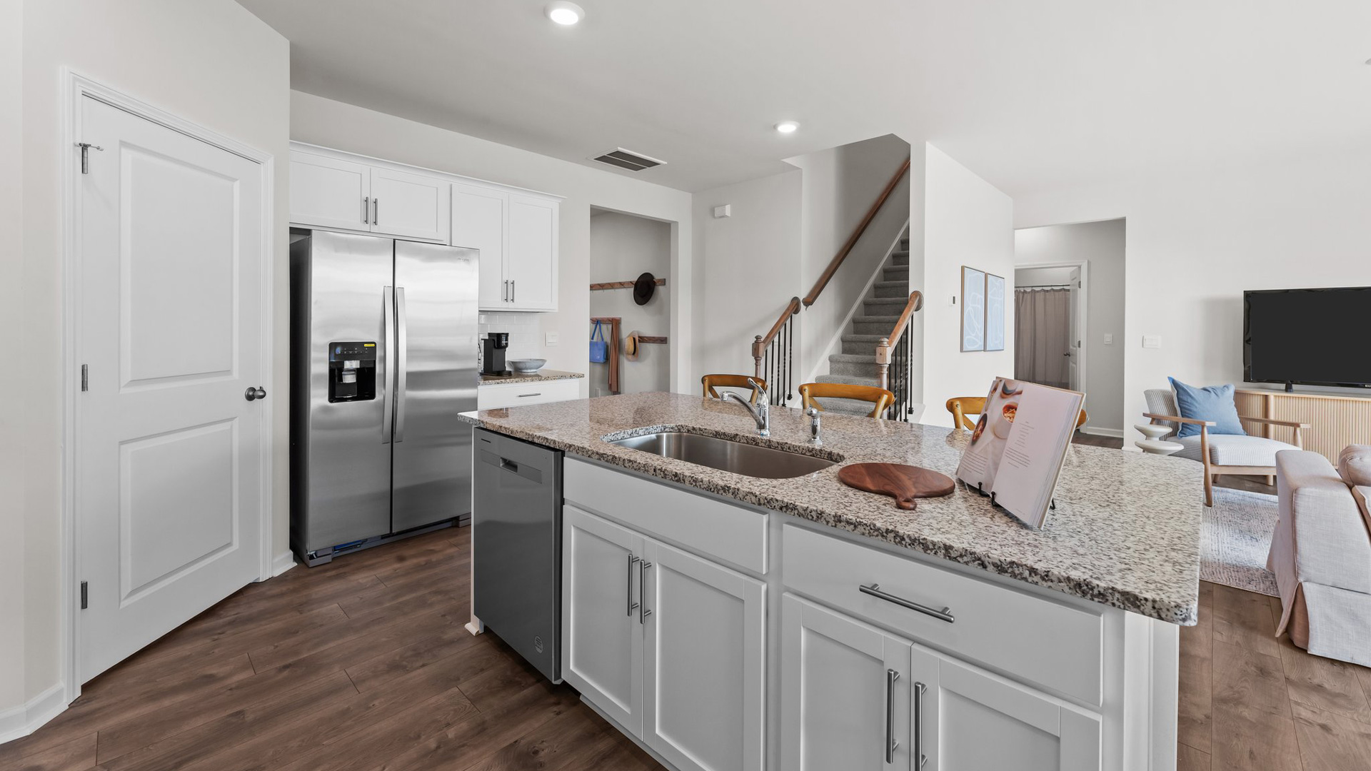 Kitchen with granite counters