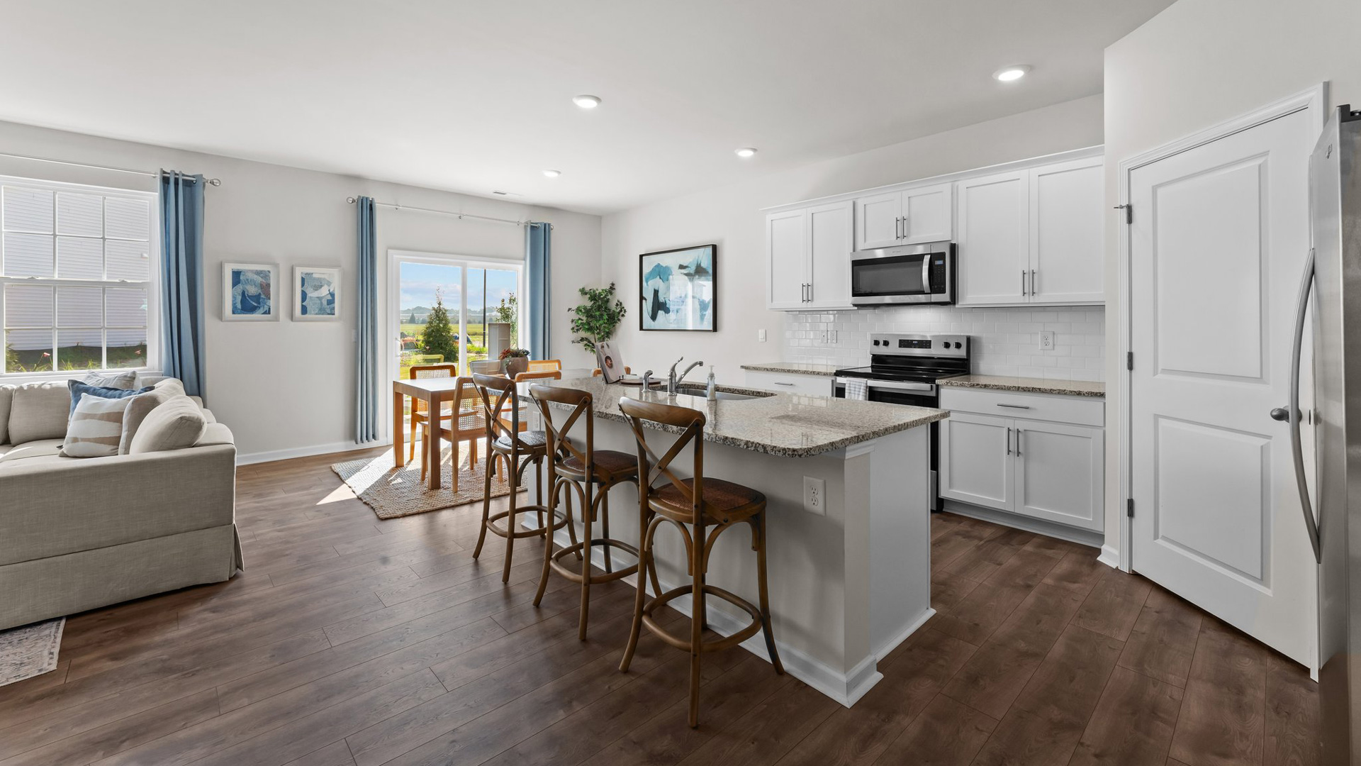 Kitchen with granite counters
