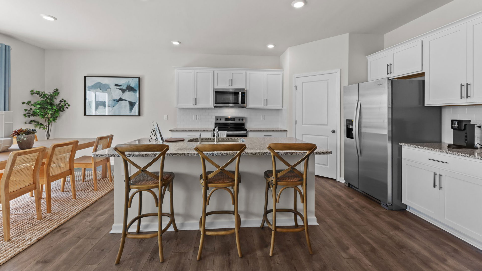 open concept kitchen area