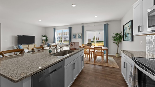 Kitchen with granite counters