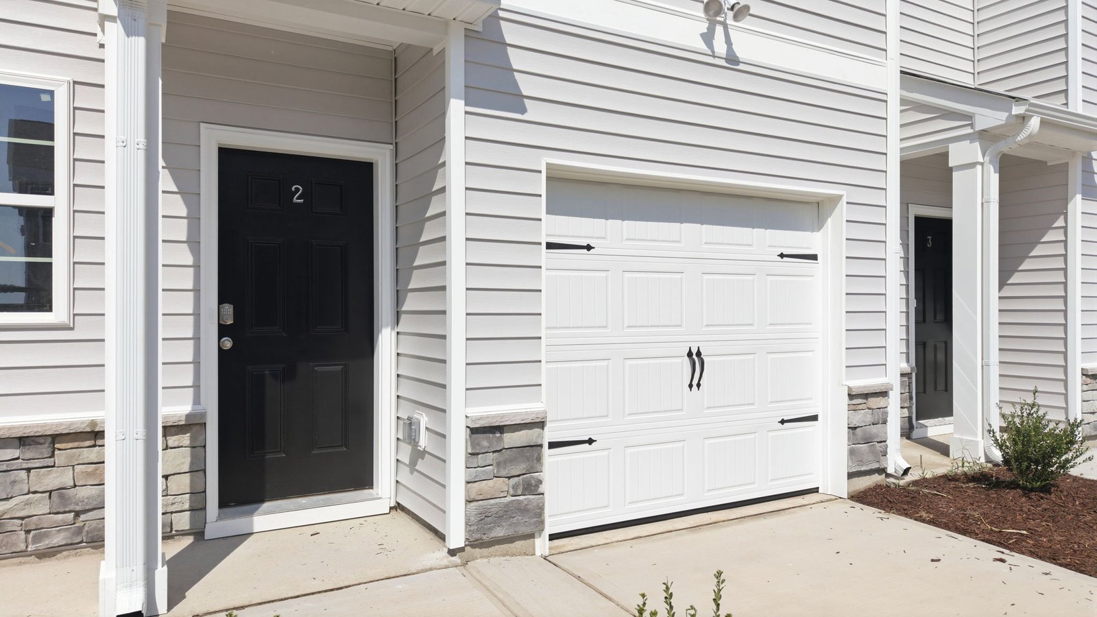 front exterior view of two story townhome