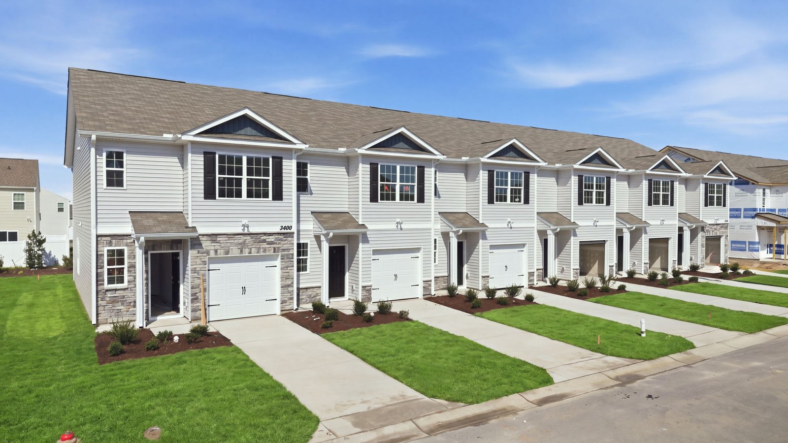 front exterior view of two story townhome