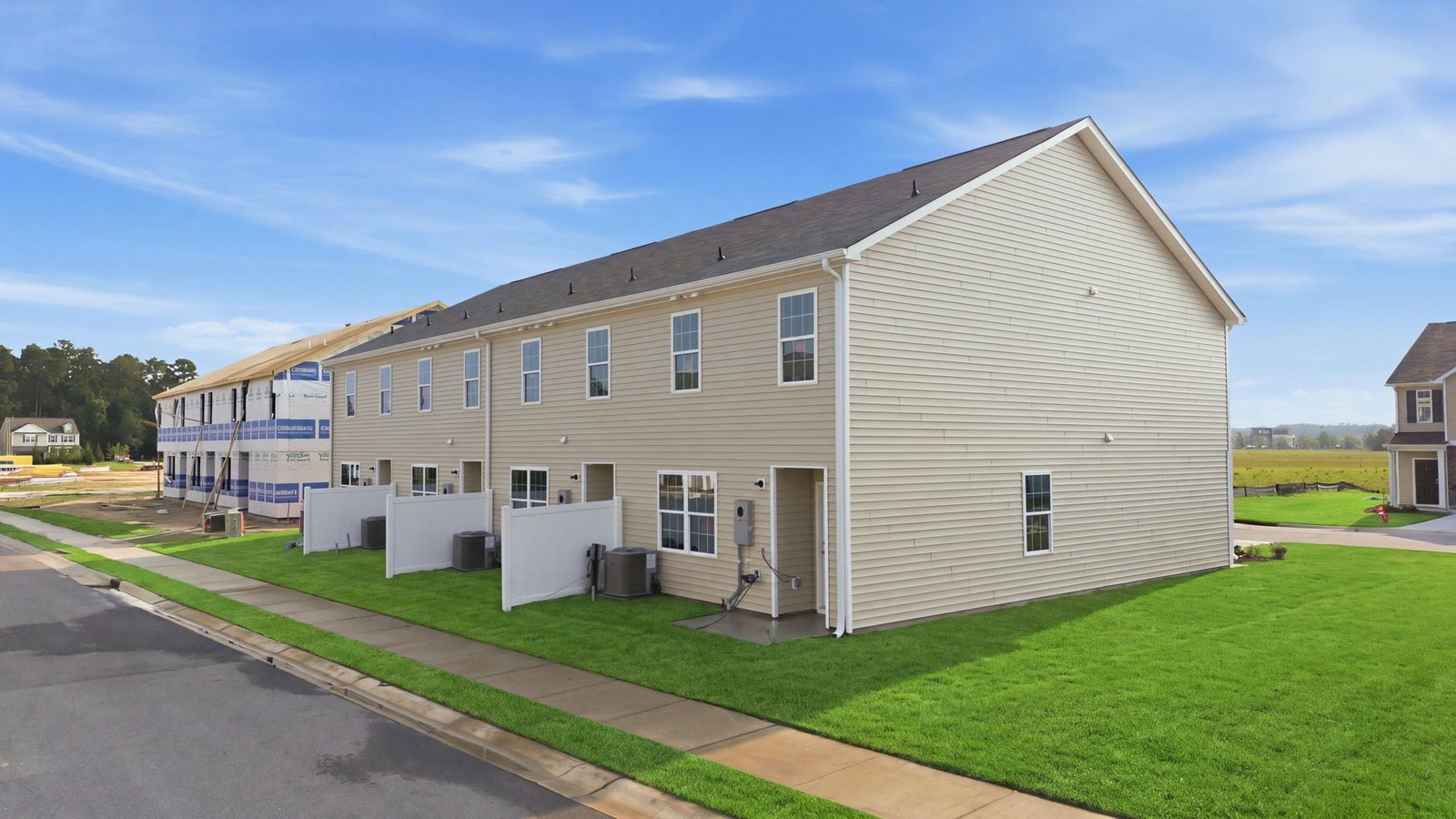 rear view of townhome
