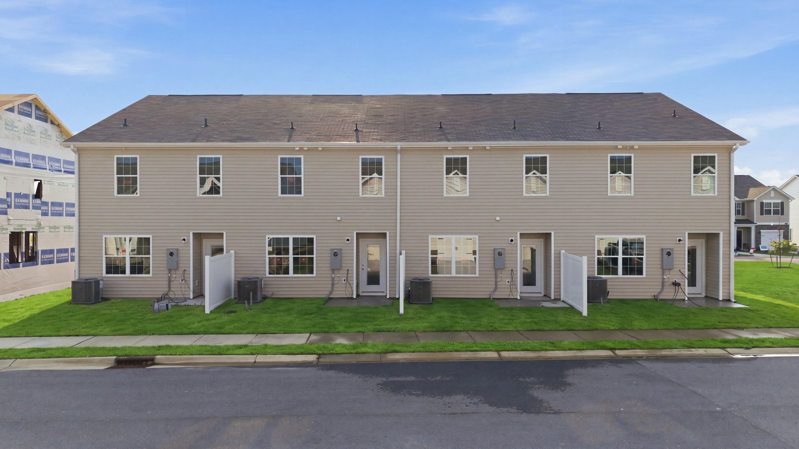 rear view of townhome