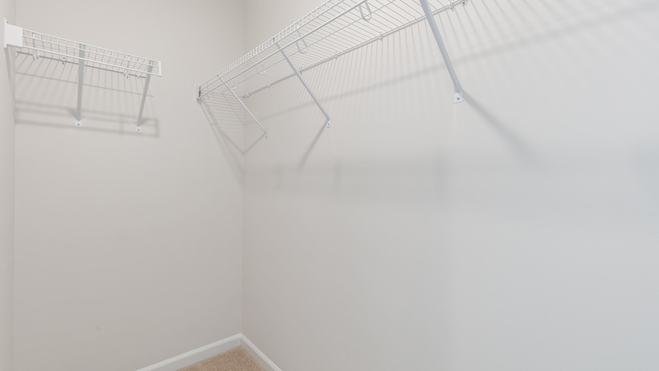 Closet with wire shelving