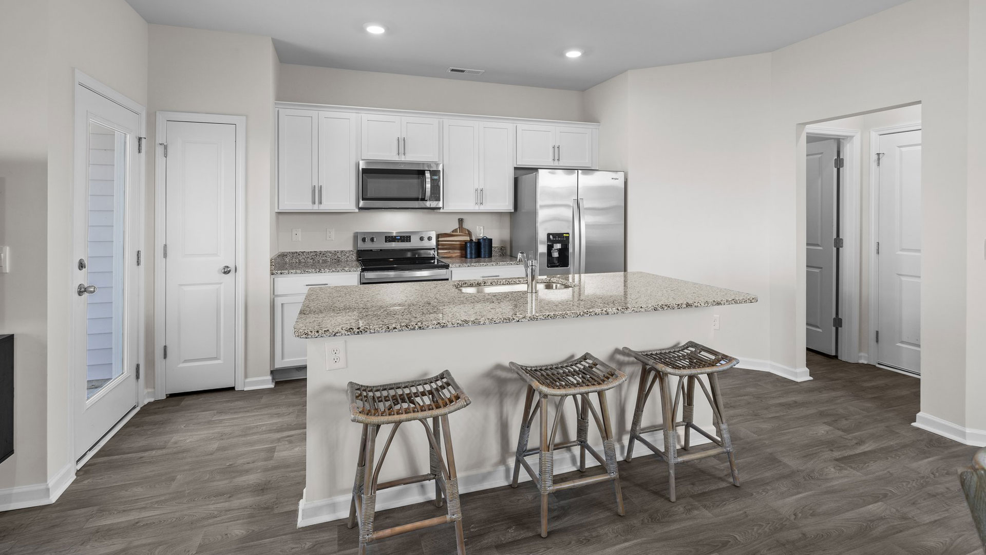 Kitchen with granite counters