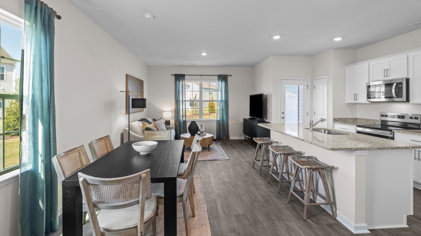 living and dining