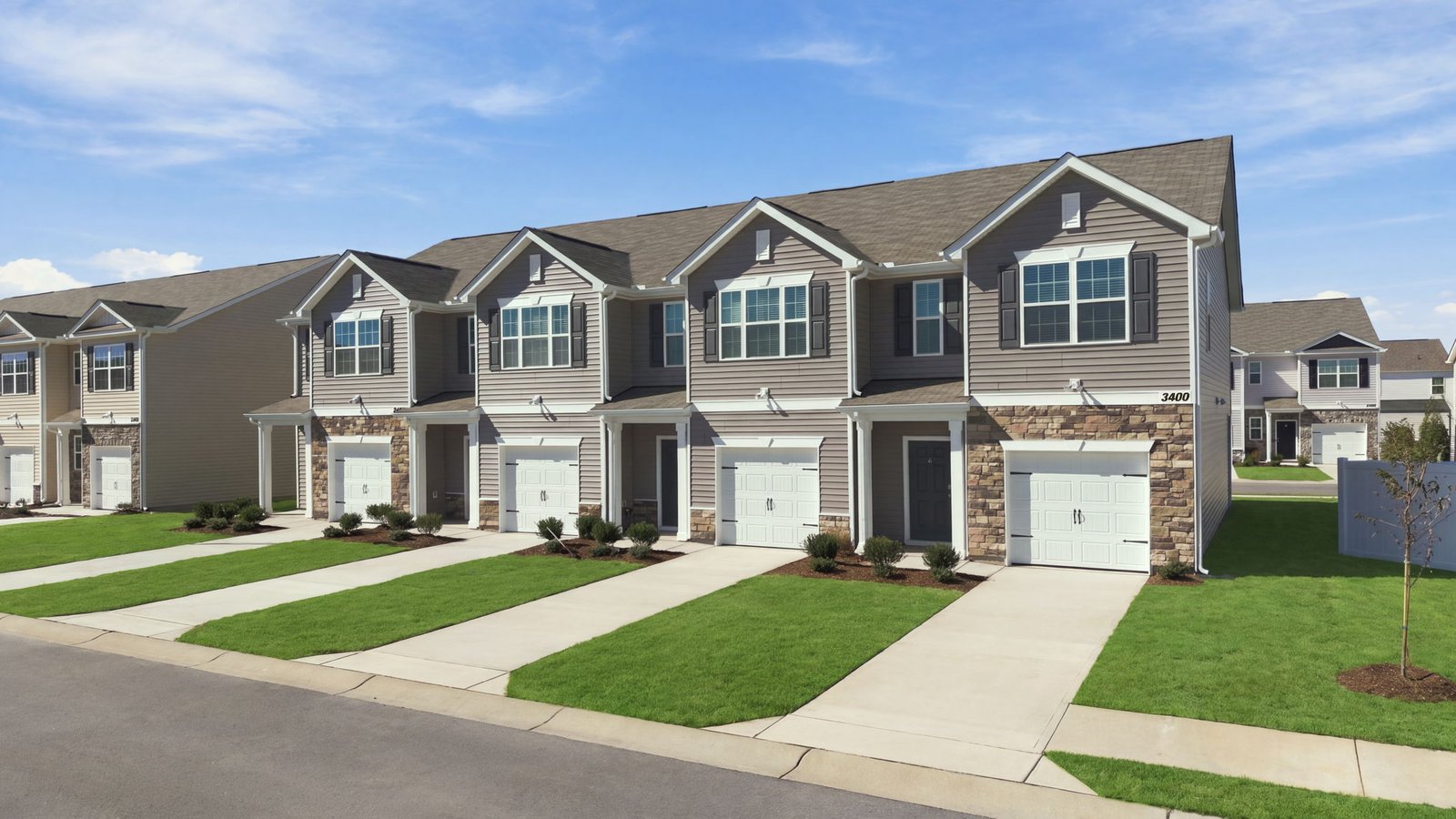 front view of townhome