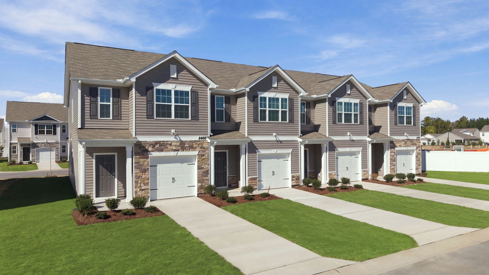front view of townhome
