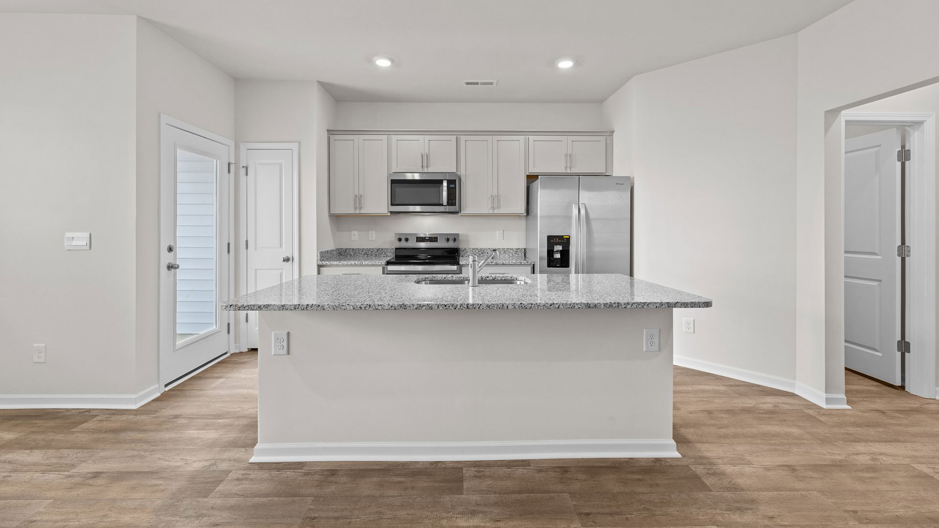 Kitchen with granite countertops
