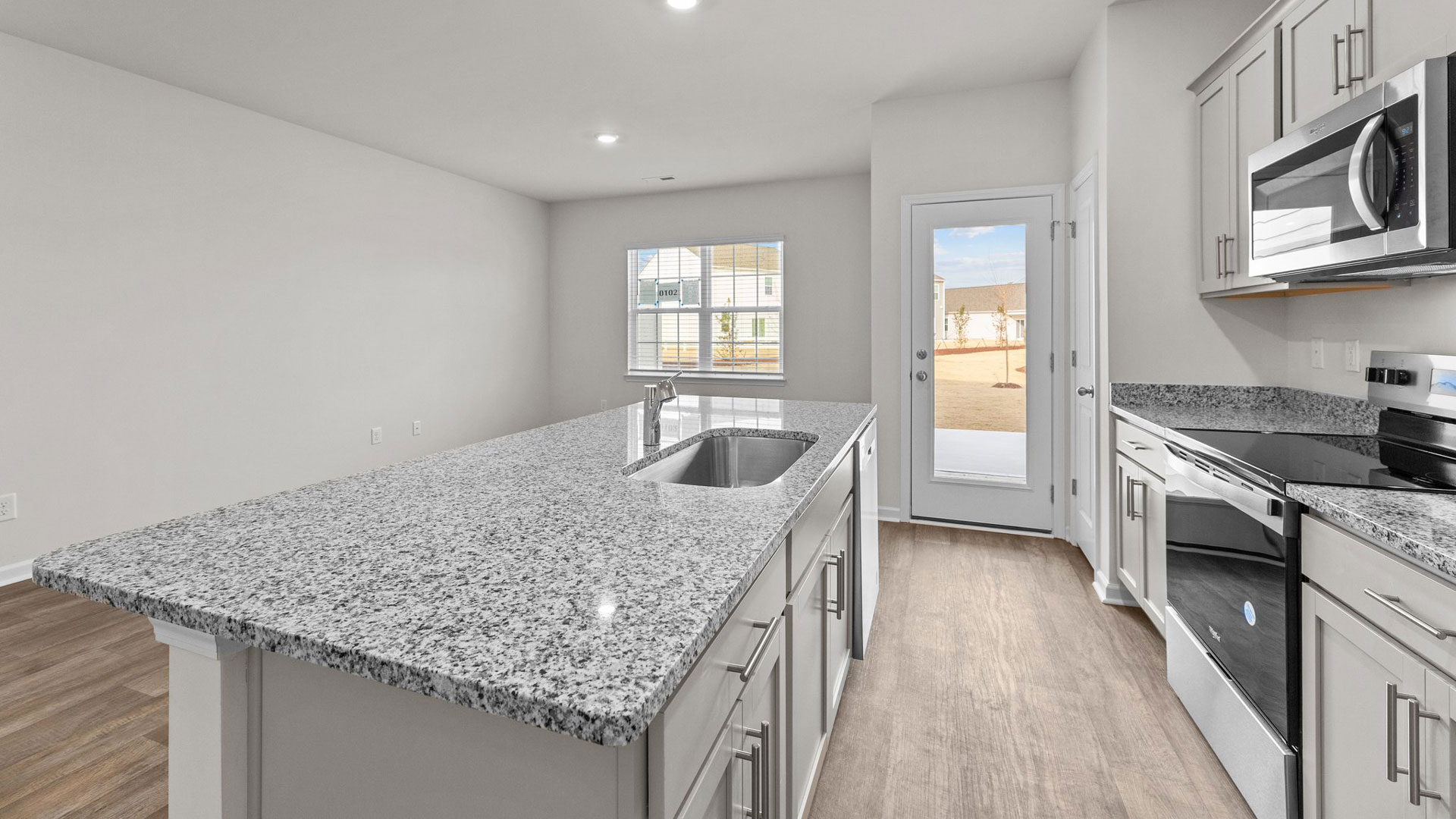 Kitchen with granite countertops