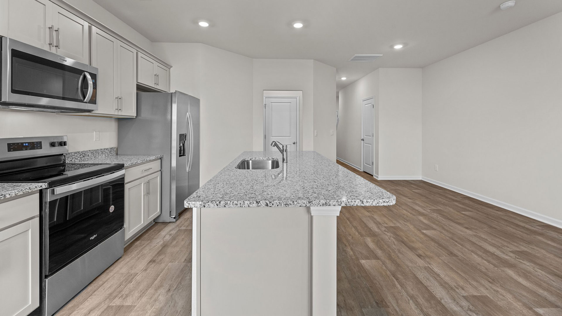 Kitchen with granite countertops