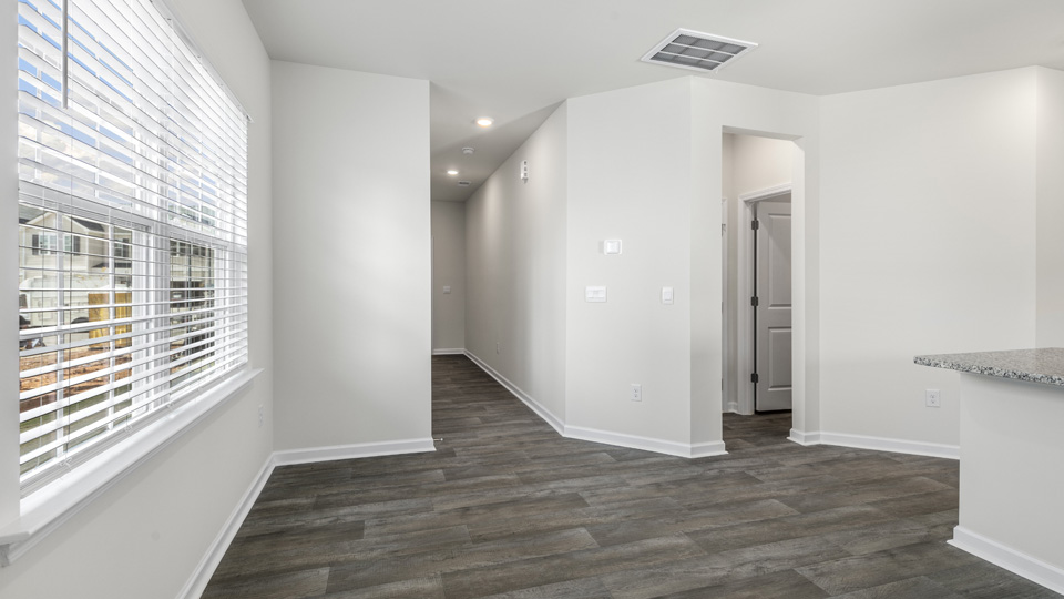 Living area with vinyl flooring