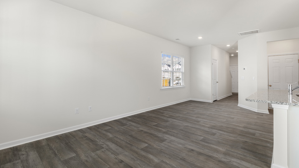 Living area with vinyl flooring