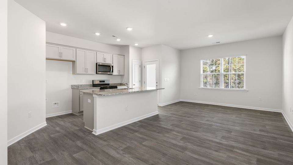Living area with vinyl flooring