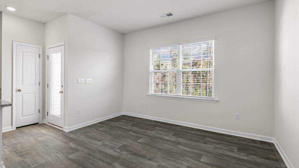 Living area with vinyl flooring