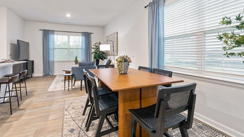 dining area with glass door