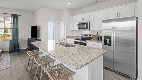 kitchen with granite counters