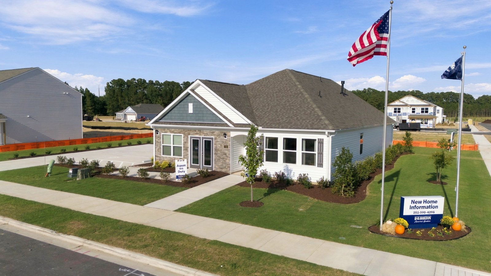front street view of model home