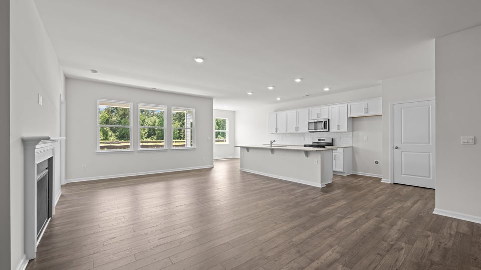 Living room with gas fireplace