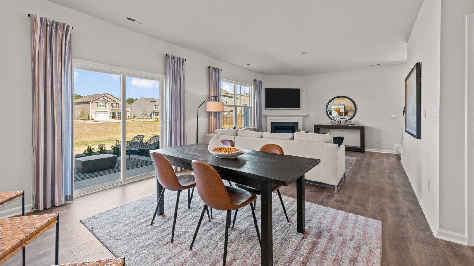 kitchen and dining area