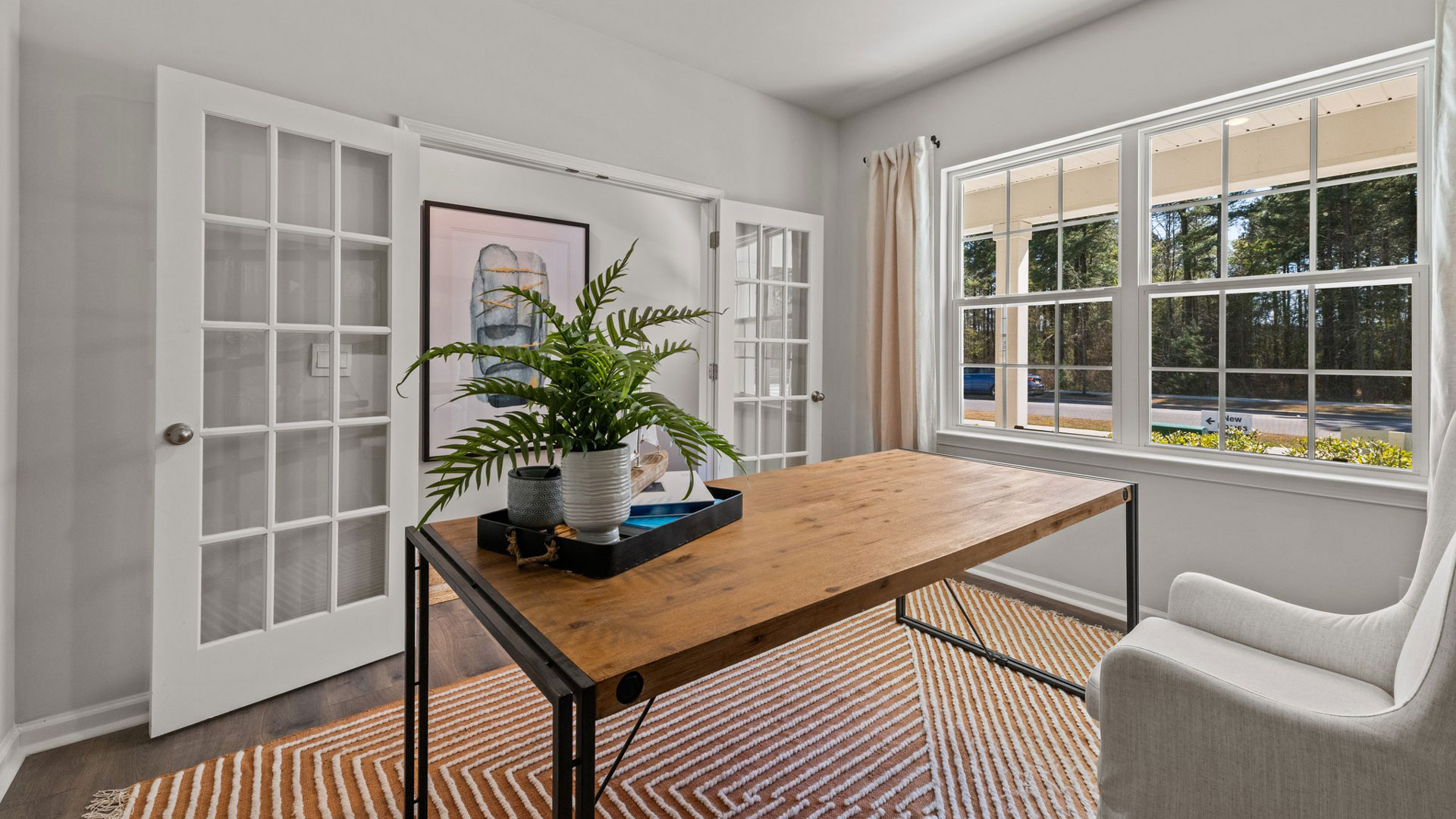 Study with french doors