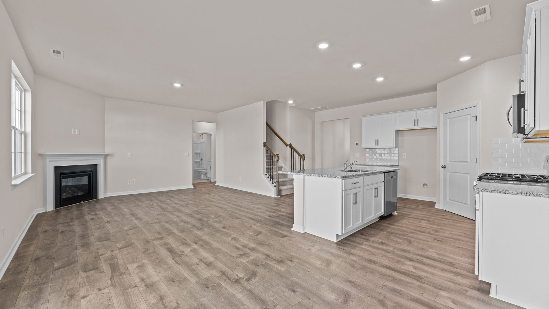 Living room with gas fireplace