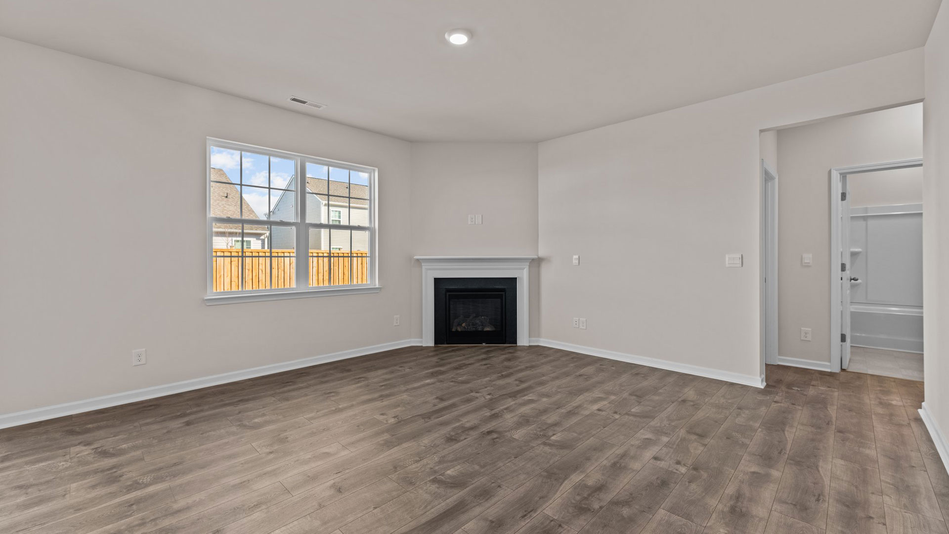 Living room with gas fireplace