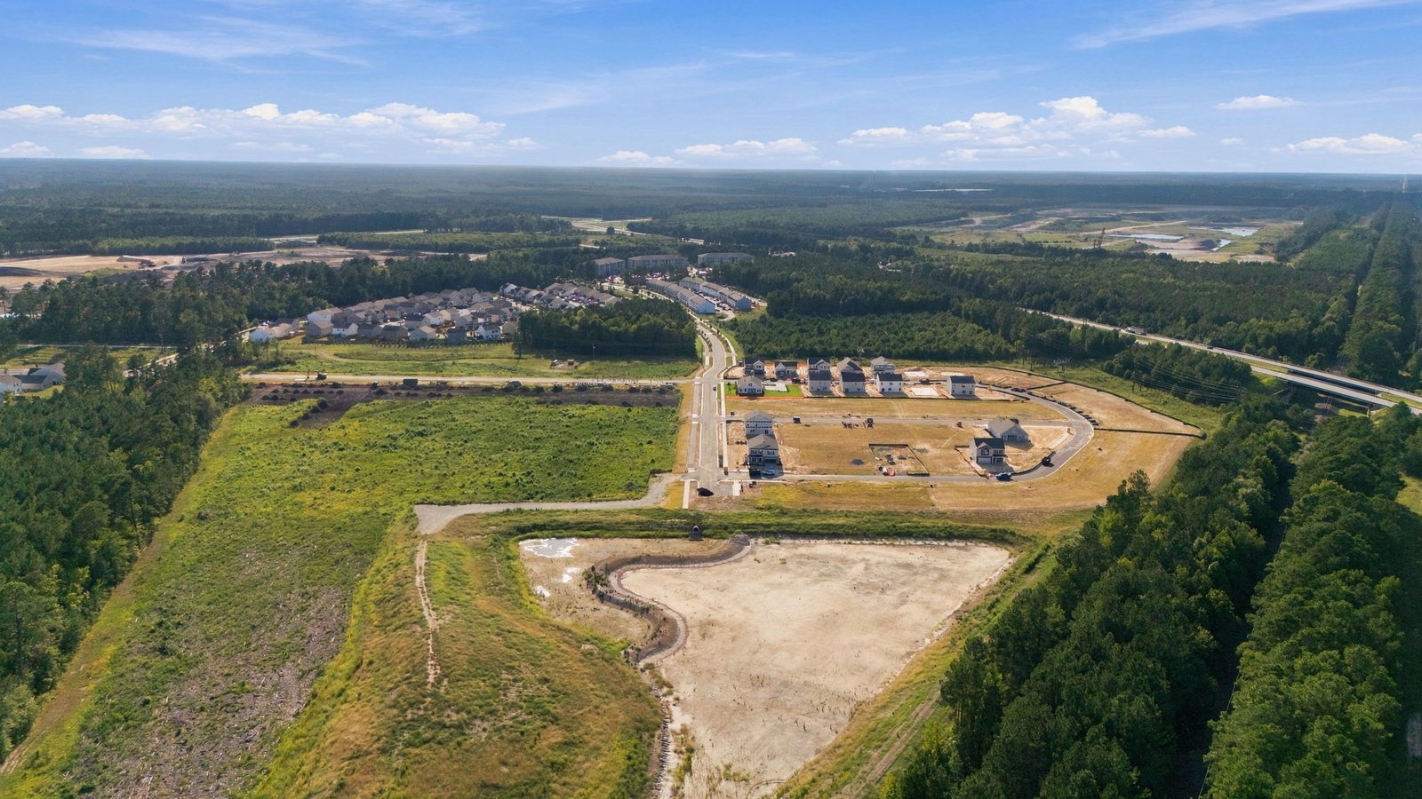 aerial view of community new phase