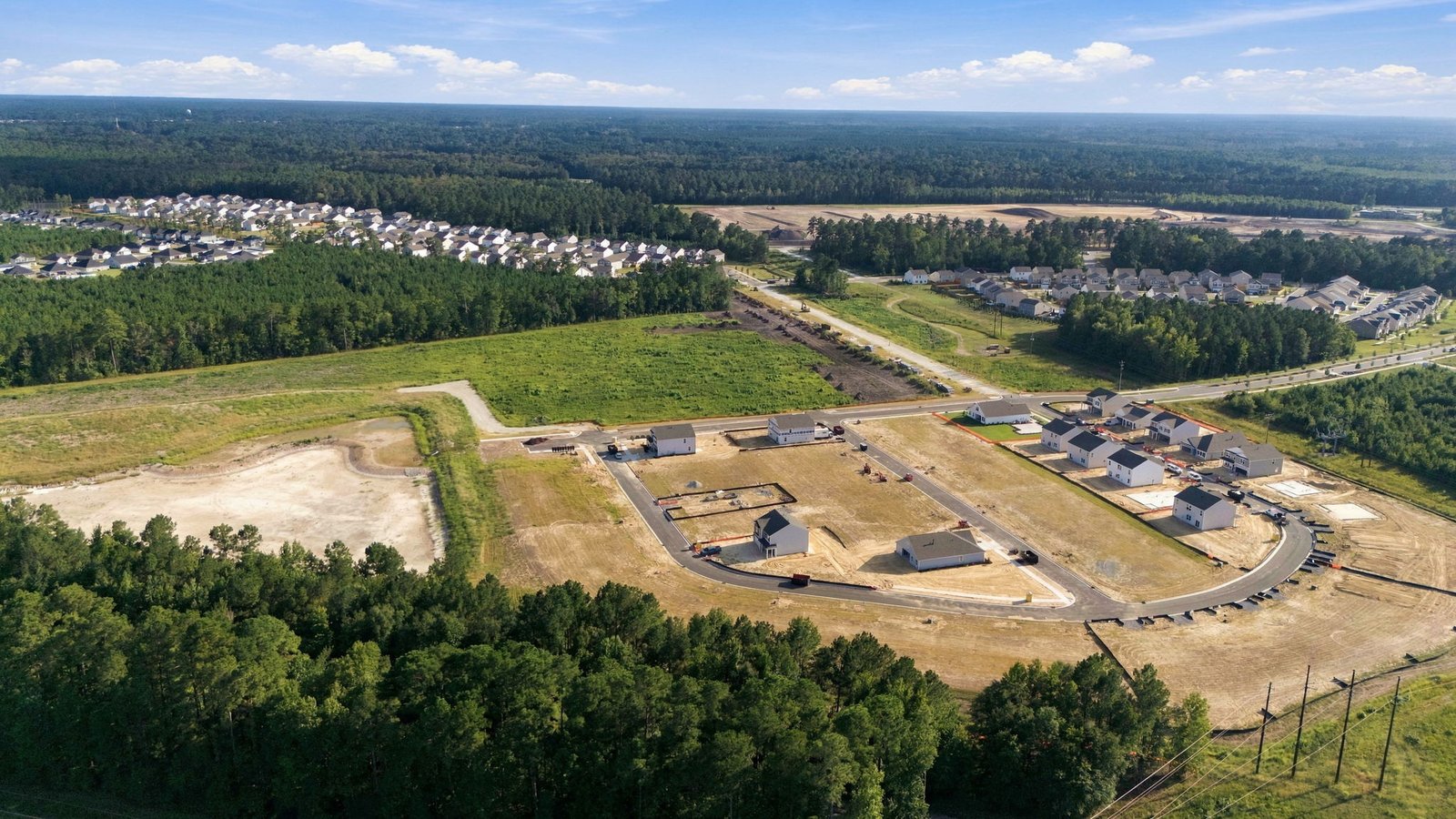aerial view of community new phase
