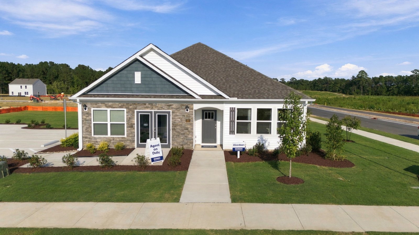 front view of model home