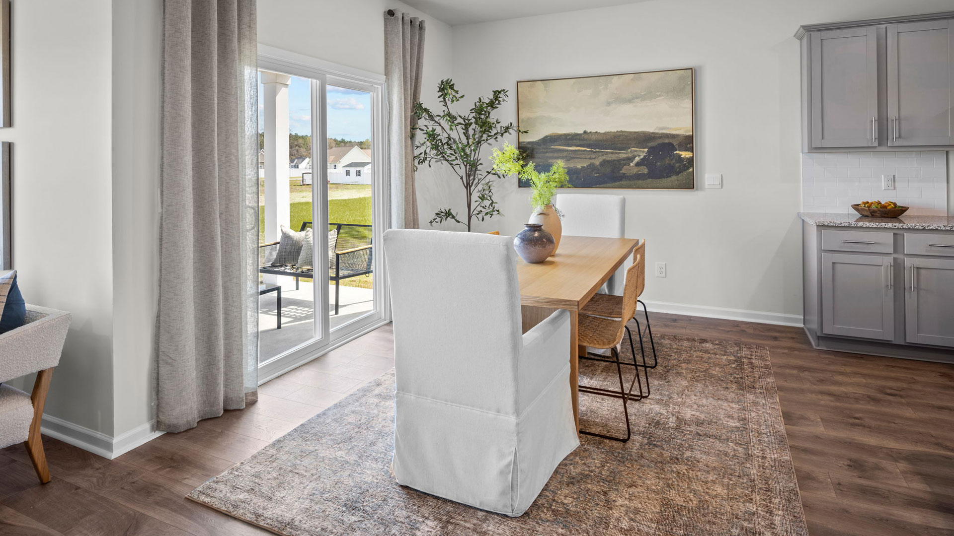 Open-concept dining area