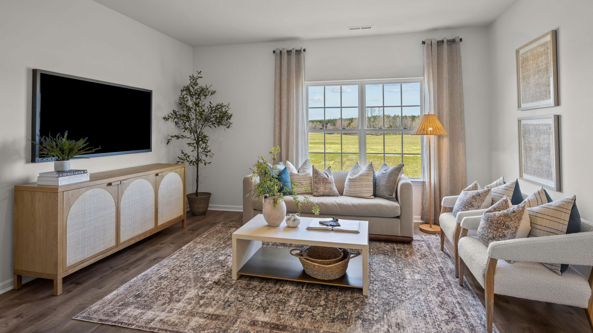 Open-concept living room
