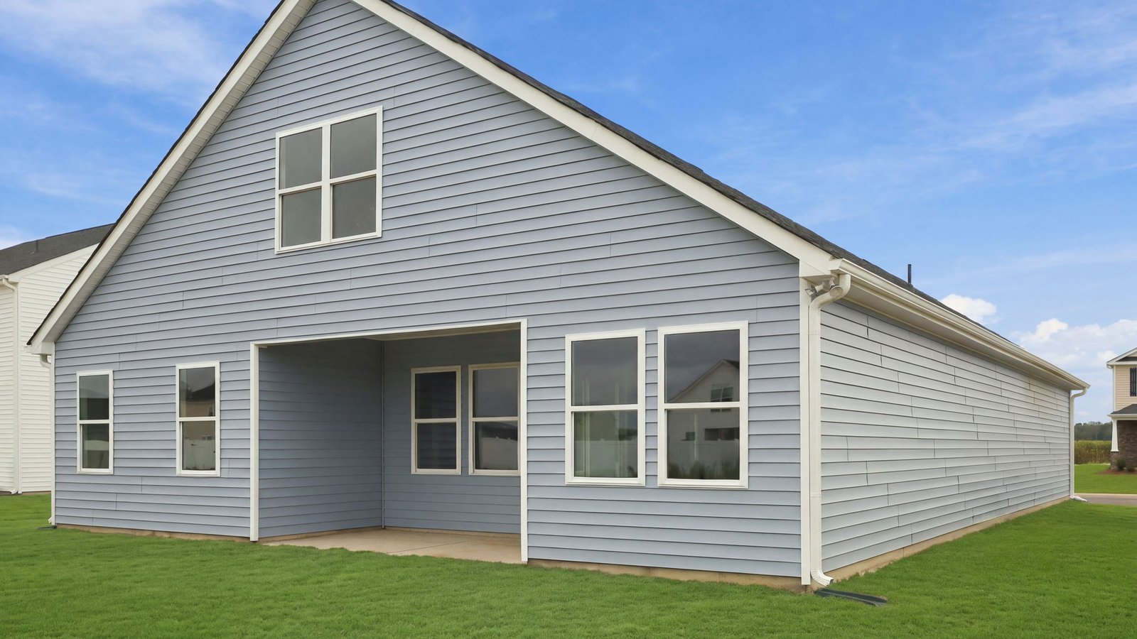 rear view of home and back lot