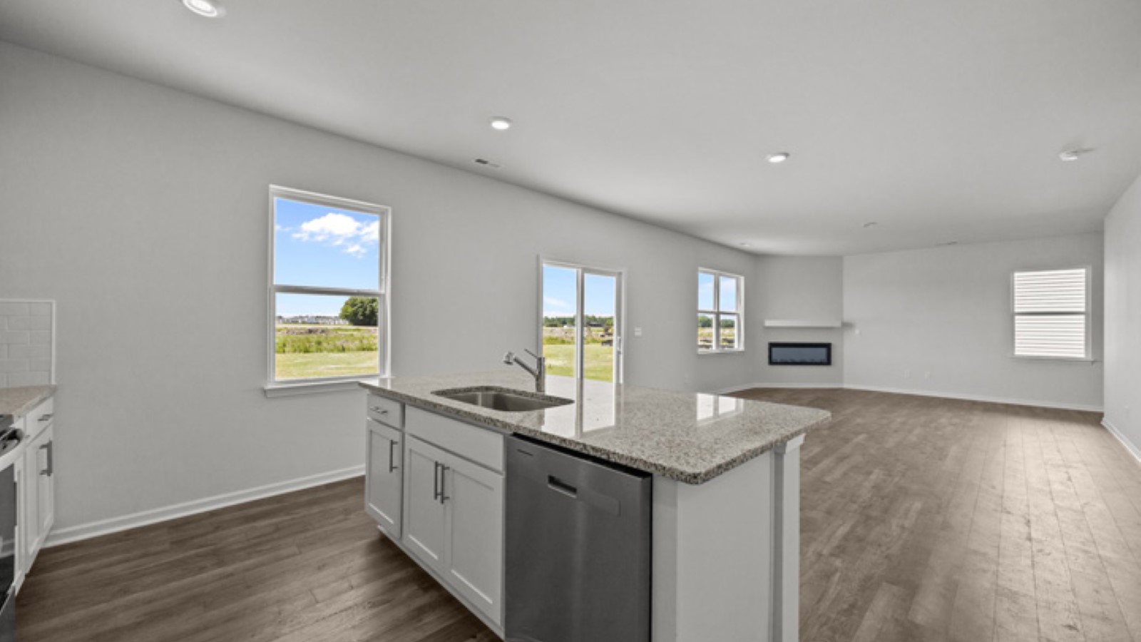 Kitchen with granite counters