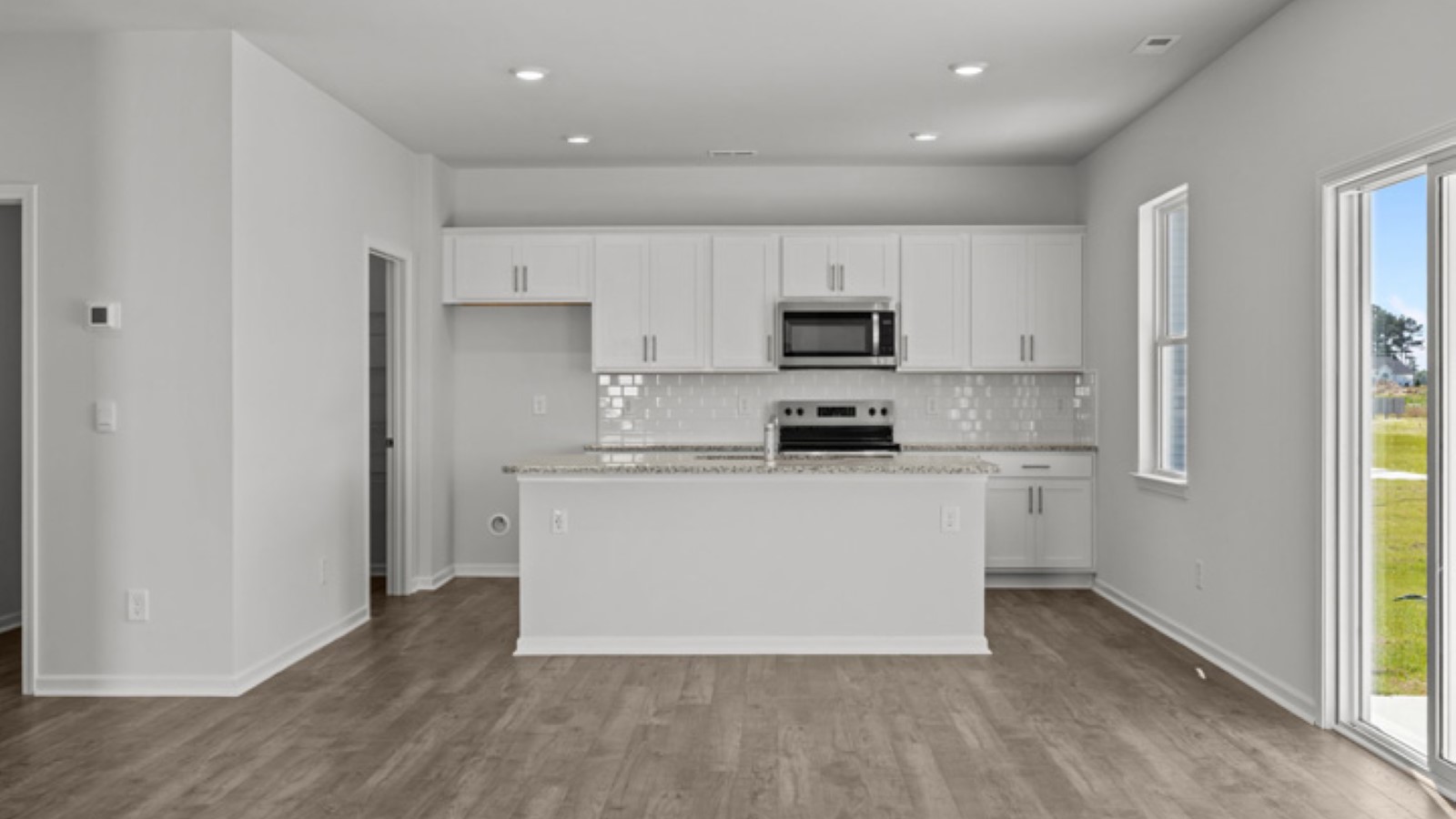 Kitchen with granite counters