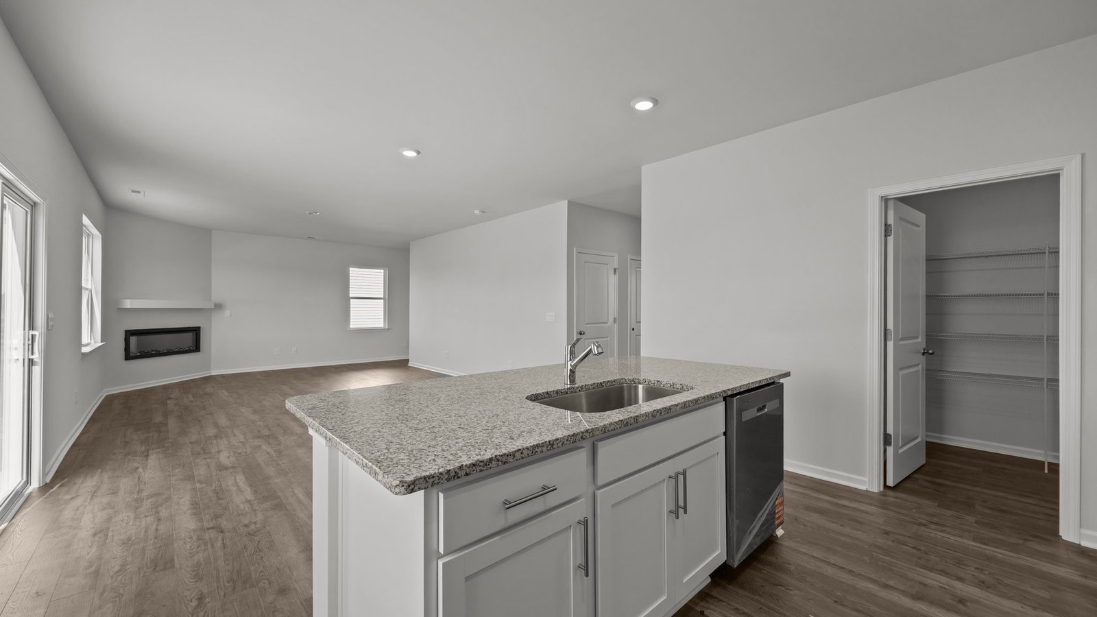 Kitchen with granite counters