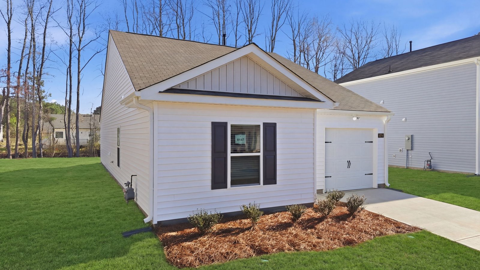 Beautiful white vinyl one story home