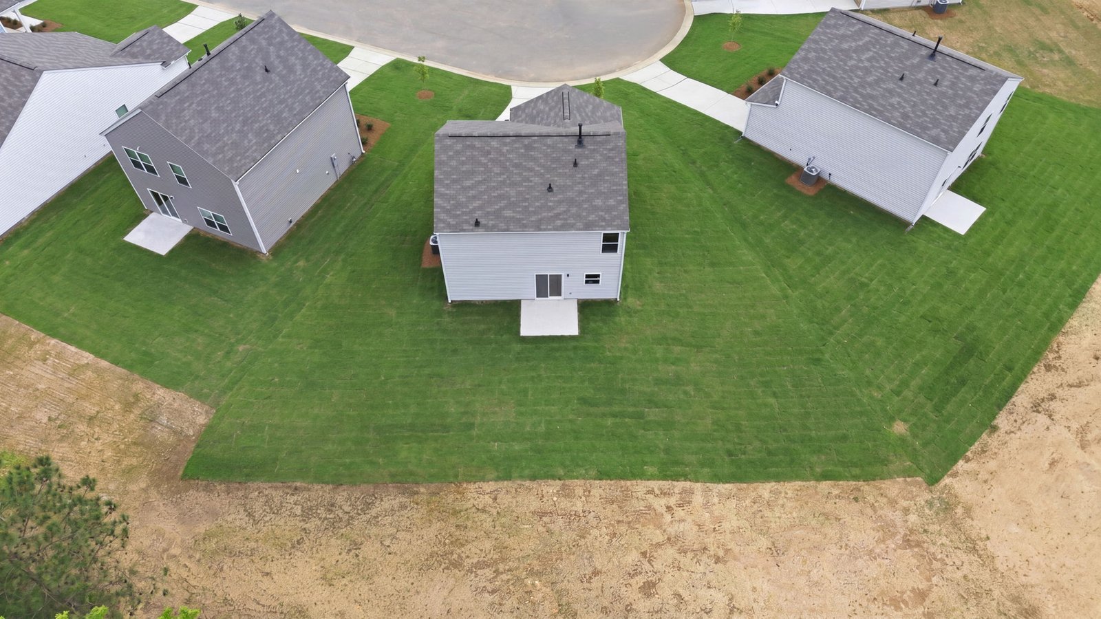 rear aerial view of home