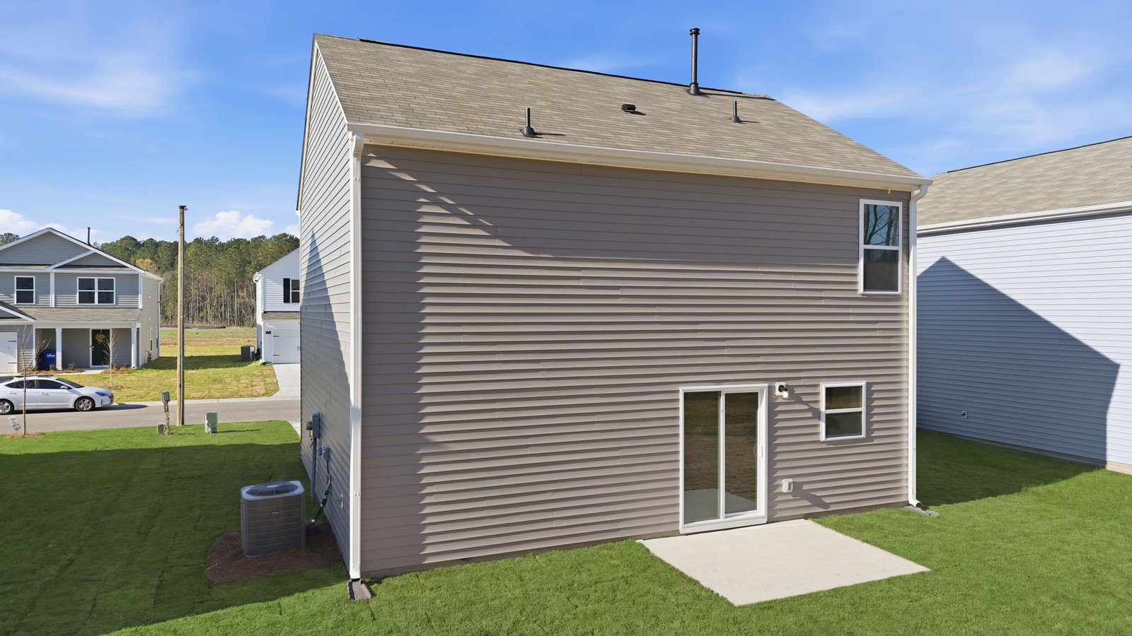 Back patio in the back yard