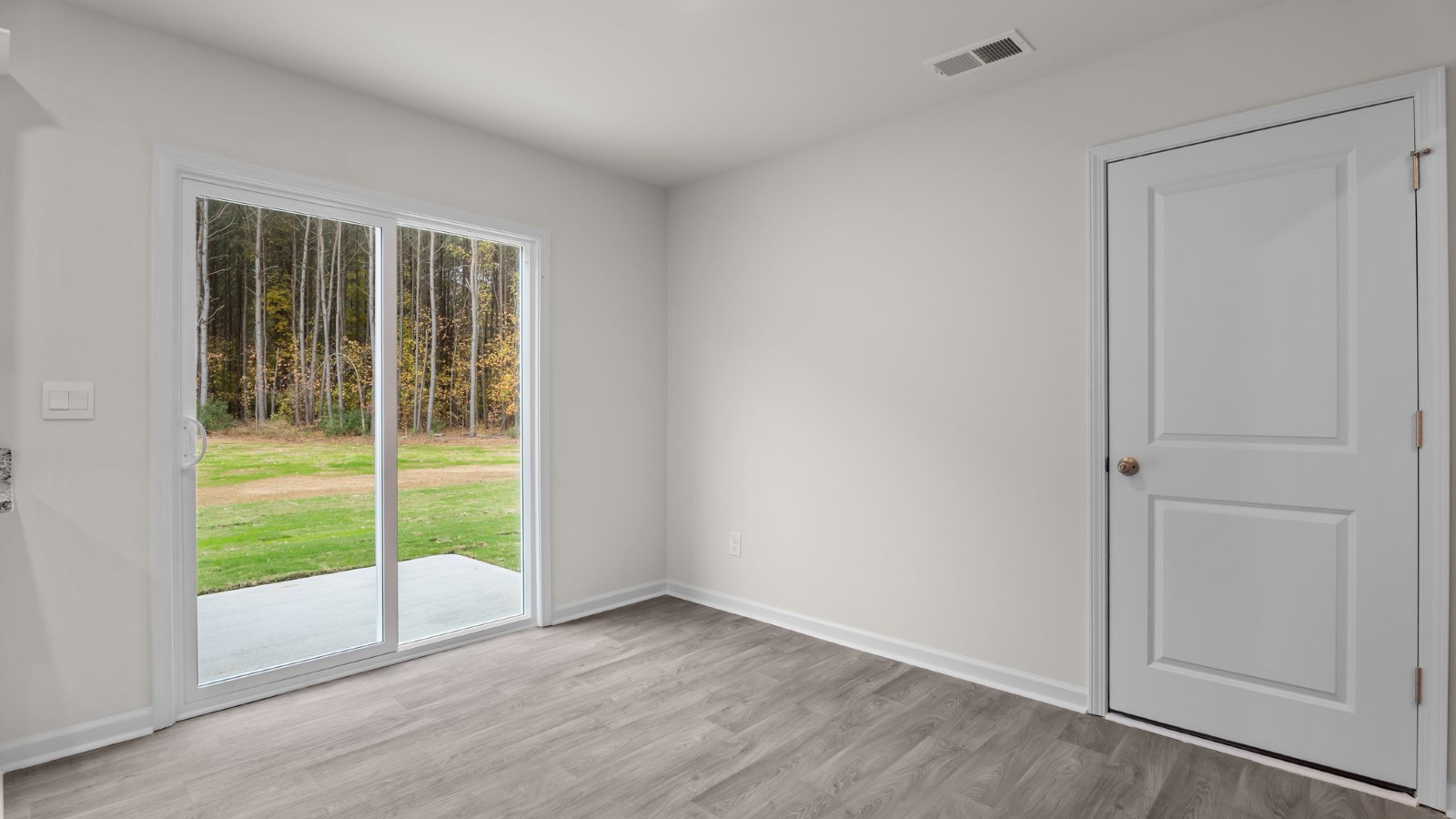 dining area with sliding door