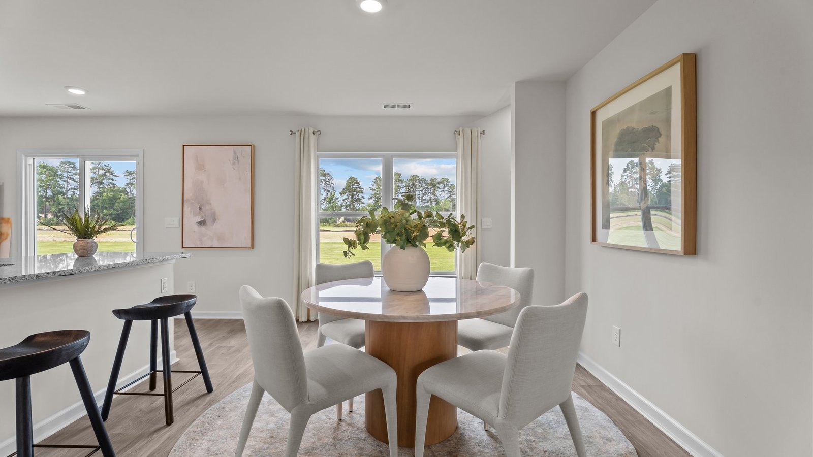 Open concept floor plan and dining area