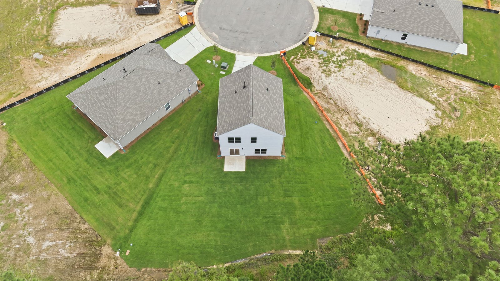 aerial view of brandon floorplan and yard