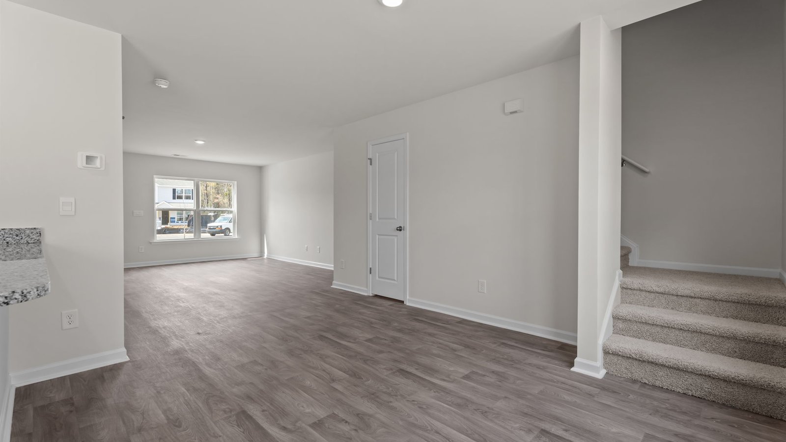kitchen and living space